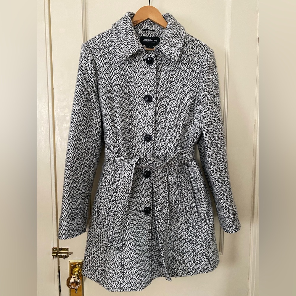 Liz Claiborne Women's Monochrome Trench Coat